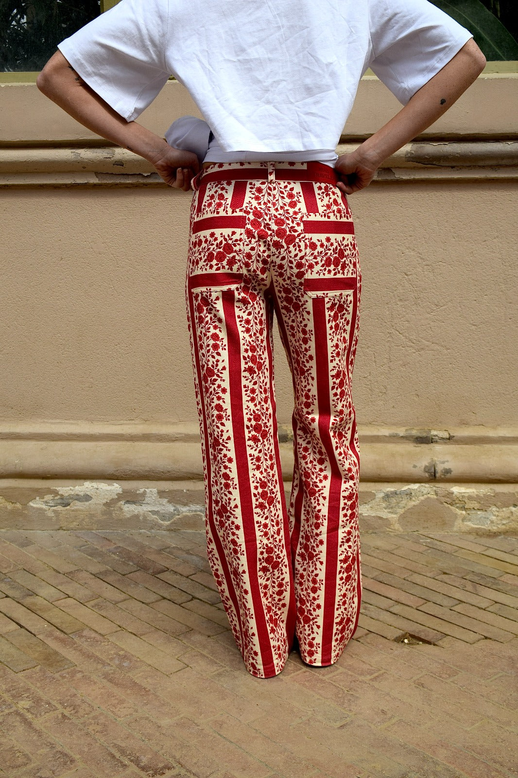 Jeans Valeria Flores Rojo