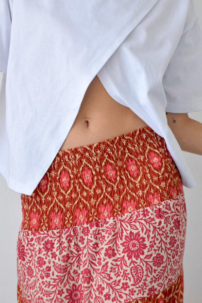 Orange Boho Skirt