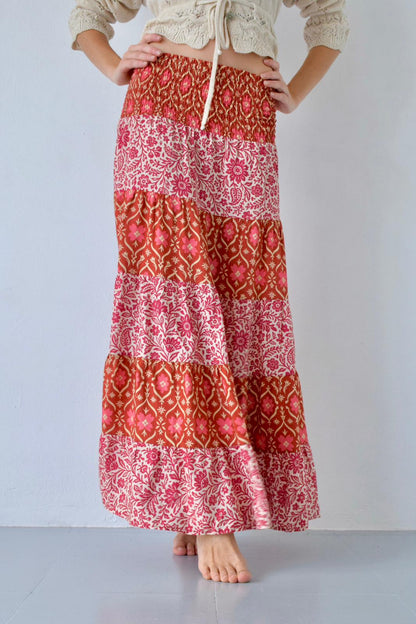 Orange Boho Skirt
