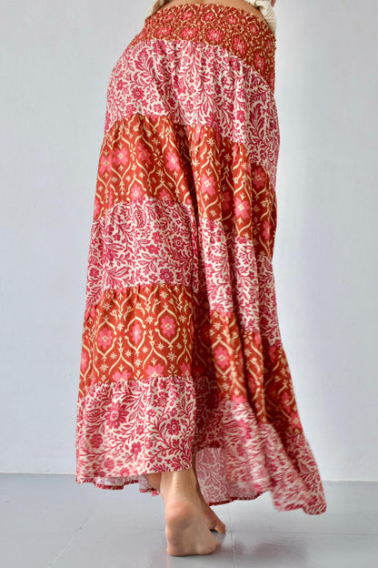 Orange Boho Skirt