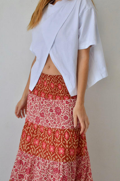 Orange Boho Skirt