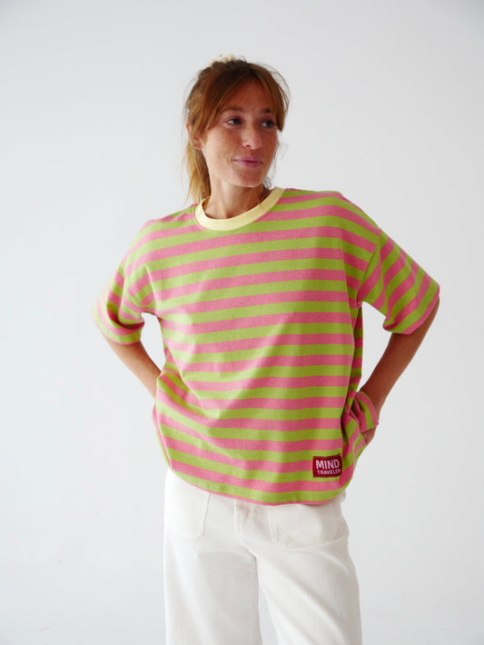 Camiseta Nunu Verde y Rosa