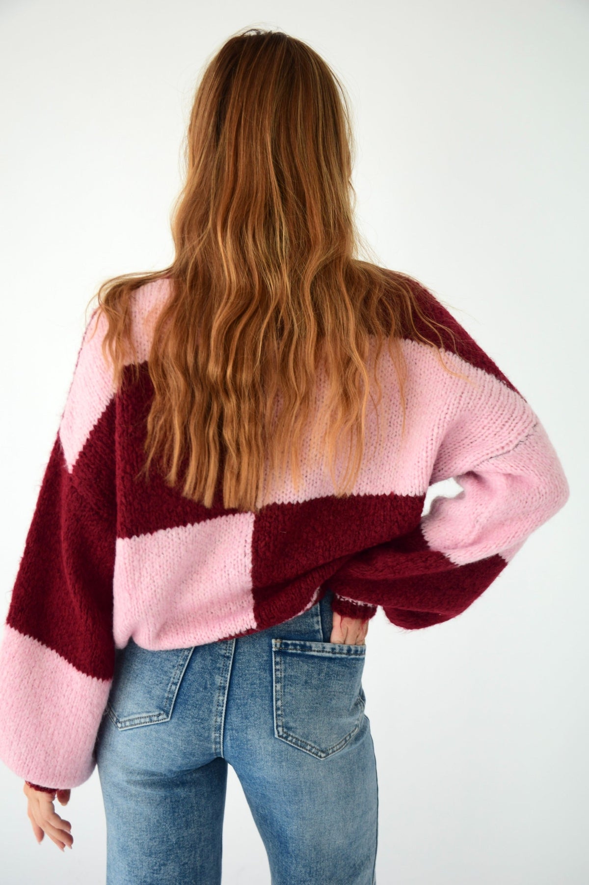 Jersey Sara Rosa y Burgundy