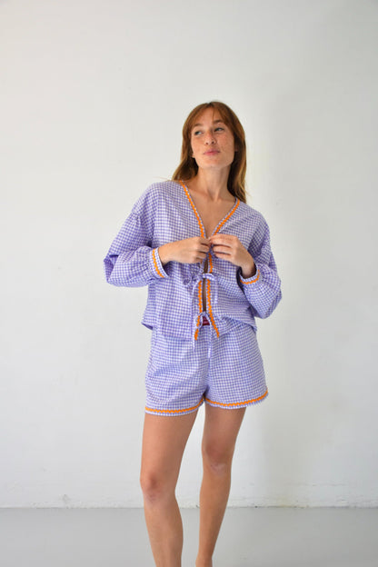 Short Marta Vichy Lavanda
