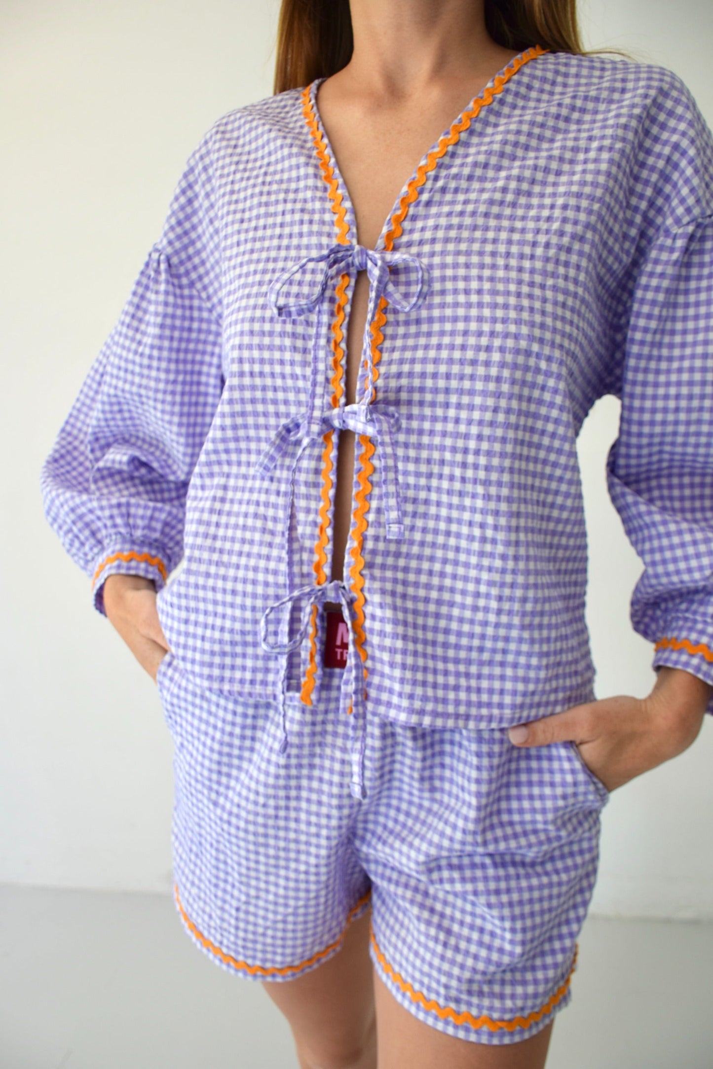 Blusa Marta Vichy Lavanda
