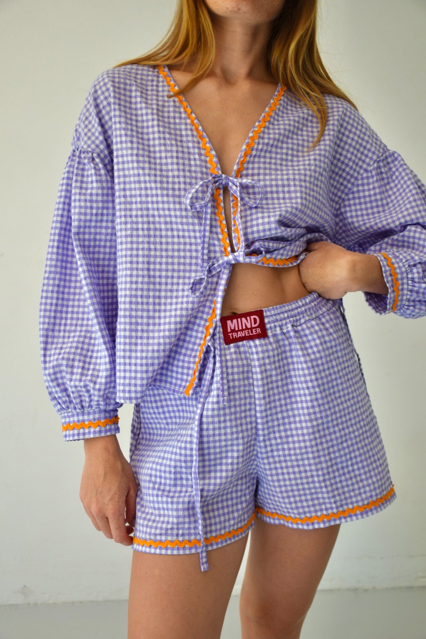 Short Marta Vichy Lavanda