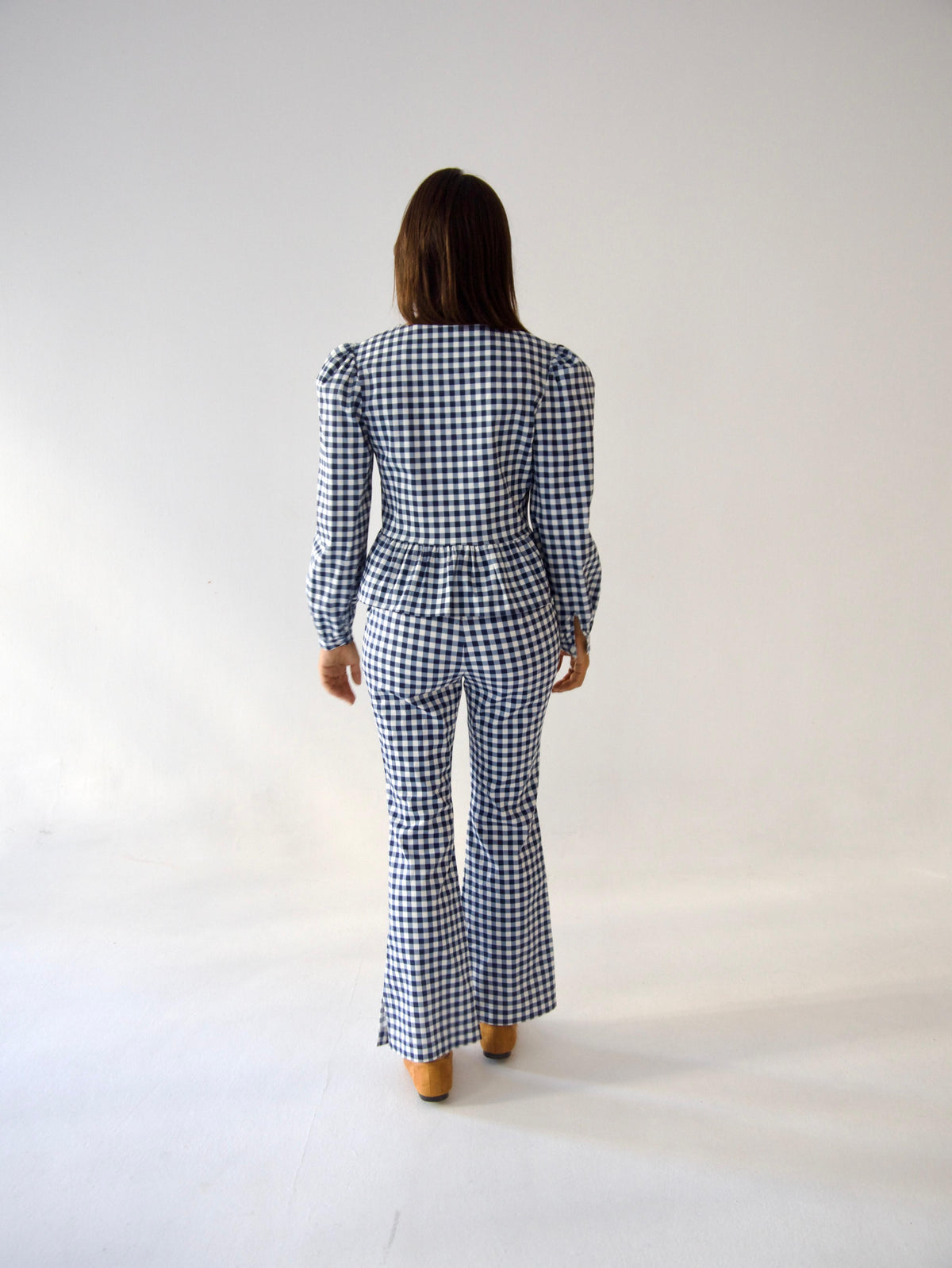 Blusa Rome Vichy Azul Marino