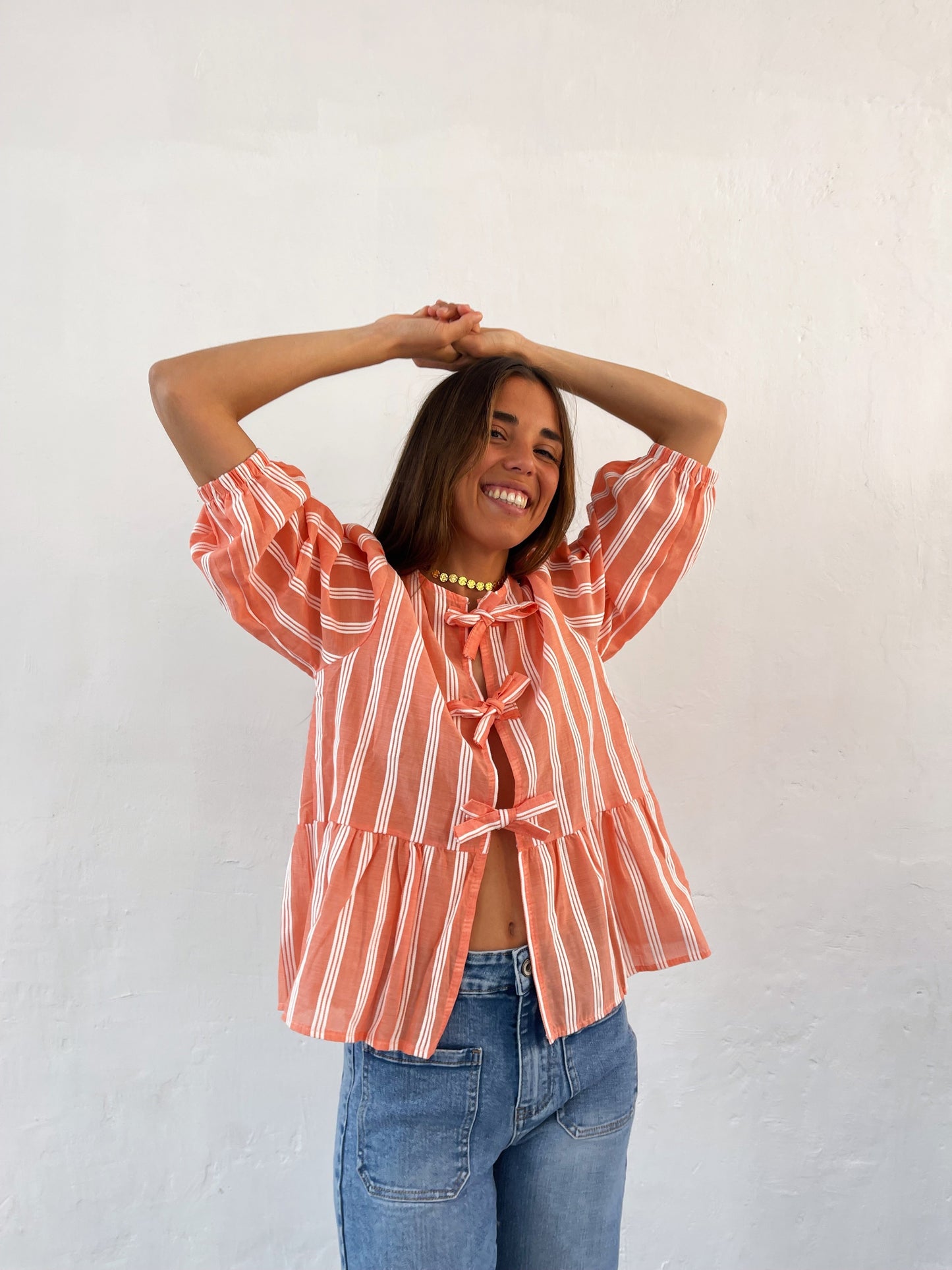 Blusa Bianca Naranja