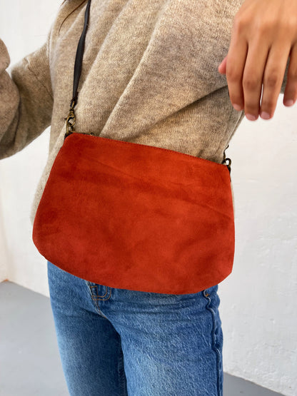 Suede Tile Shoulder Bag