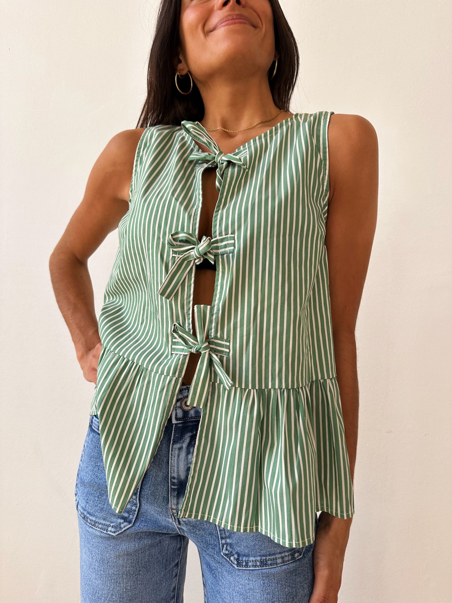 Blusa Ona Rayas Verde