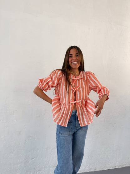 Blusa Bianca Naranja