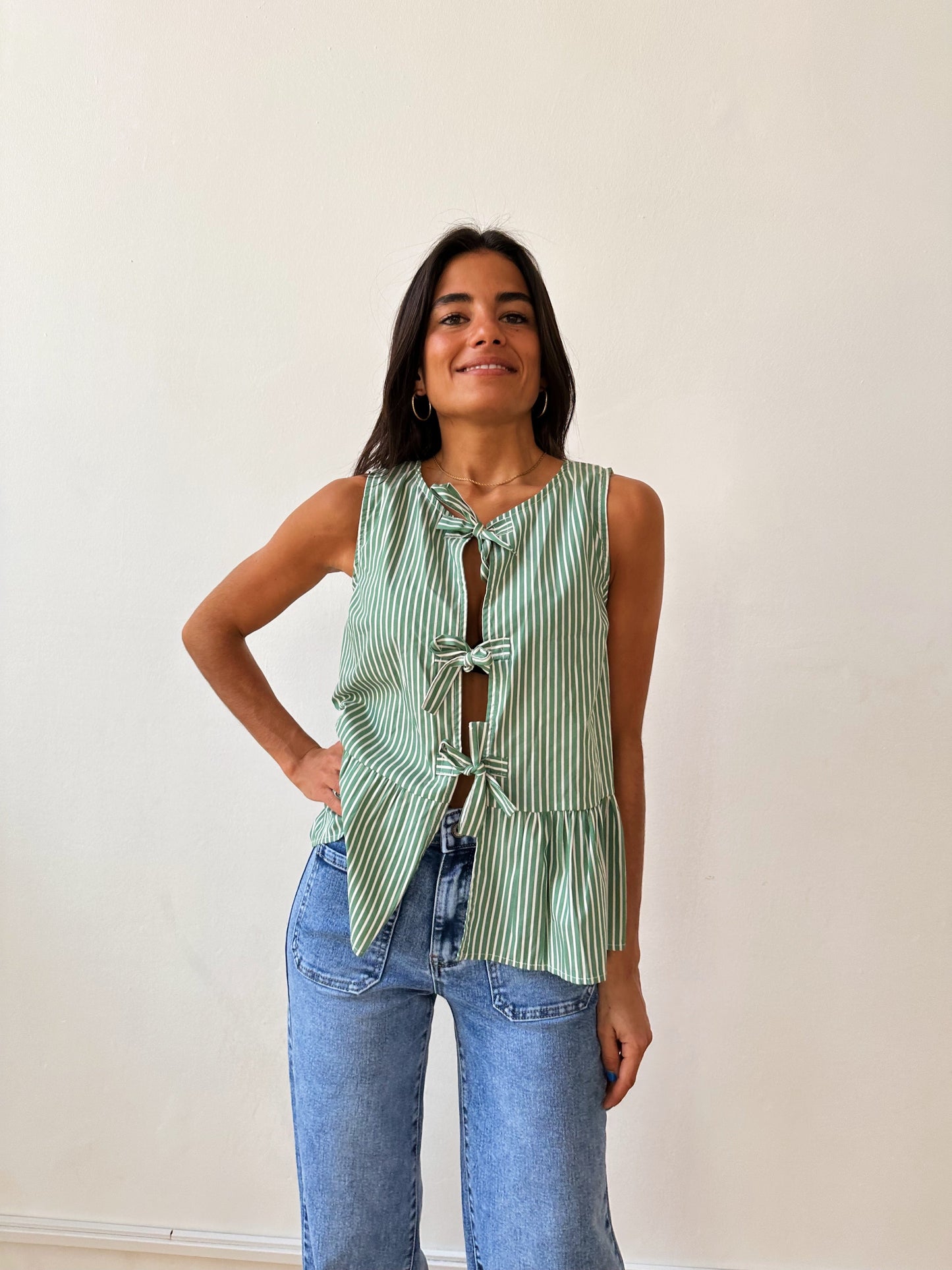 Blusa Ona Rayas Verde