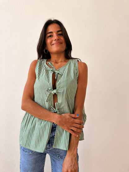 Blusa Ona Rayas Verde