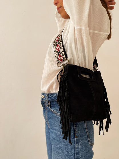 Bolso Flecos Negro