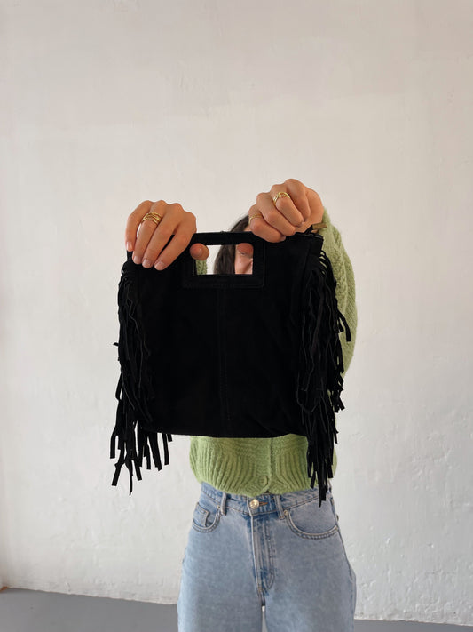 Bolso Flecos Negro