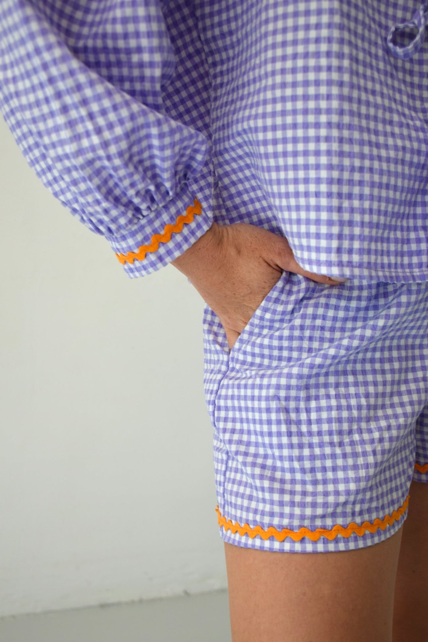 Short Marta Vichy Lavanda