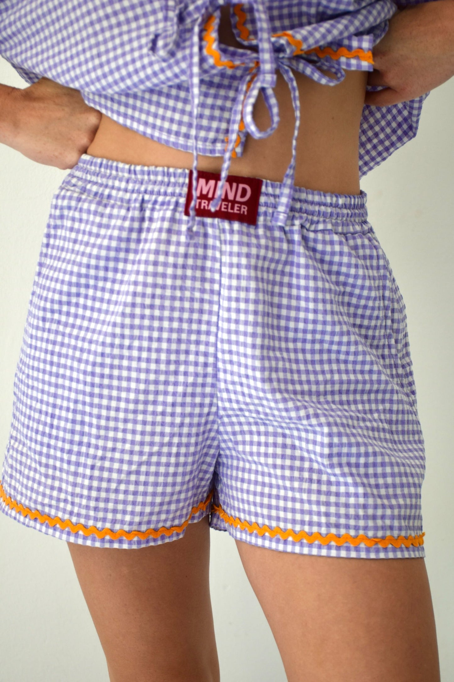 Short Marta Vichy Lavanda
