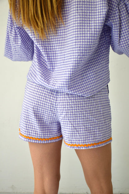 Short Marta Vichy Lavanda