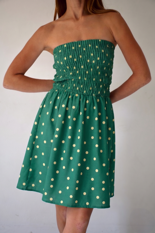 Emily Green Polka Dot Short Dress