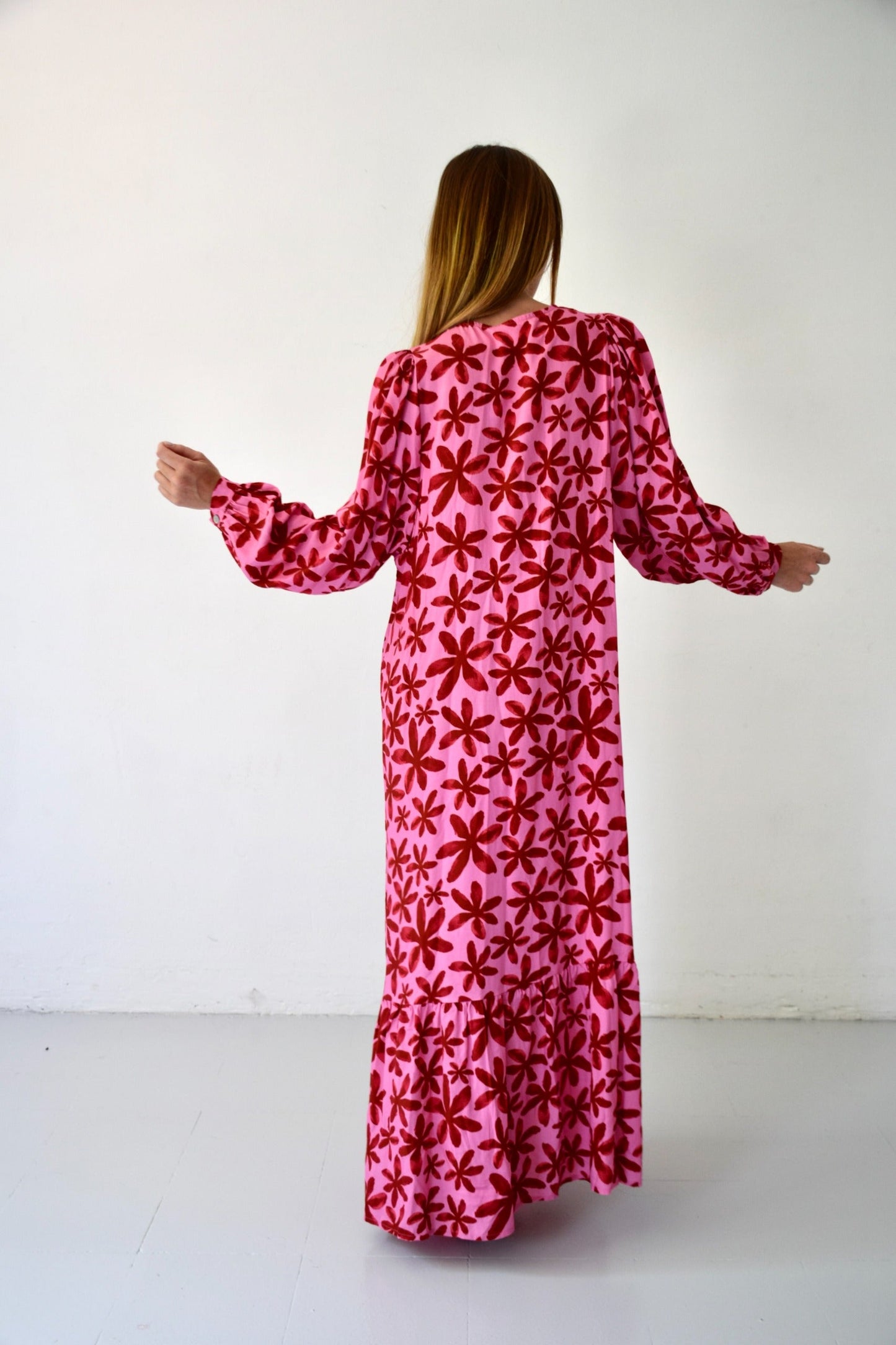 Vestido Micaela Flores Rosa